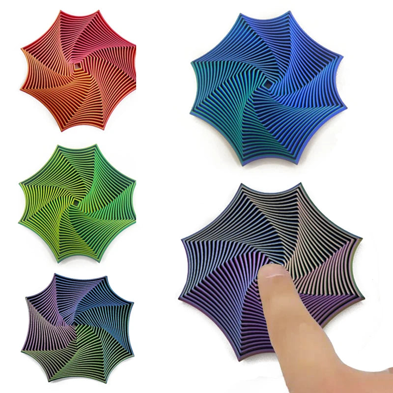 Octagonal 3D Geometric Fidget – Visual Illusion Stress Toy