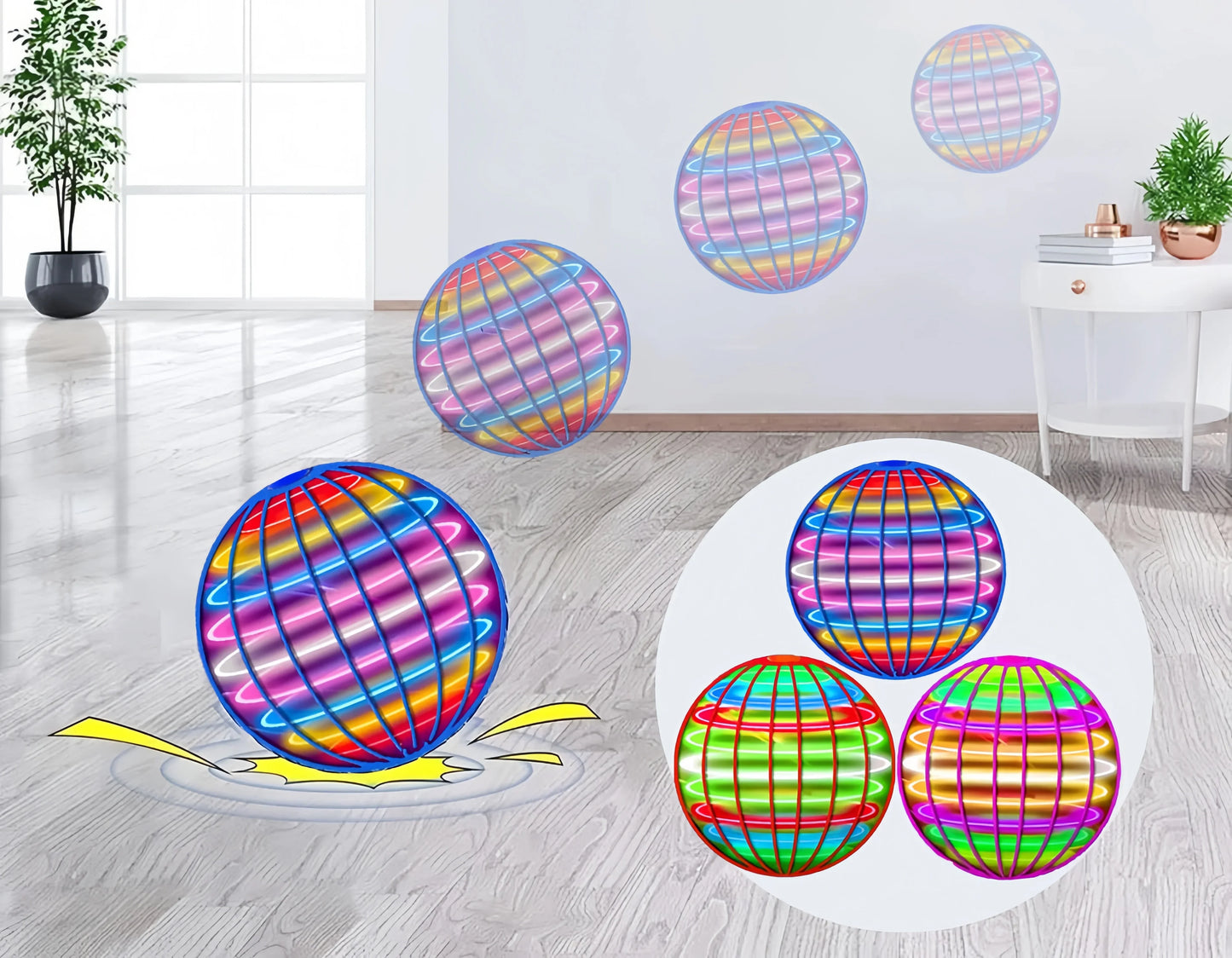 Magic Flying Orb – LED Hover Spinner Ball Toy