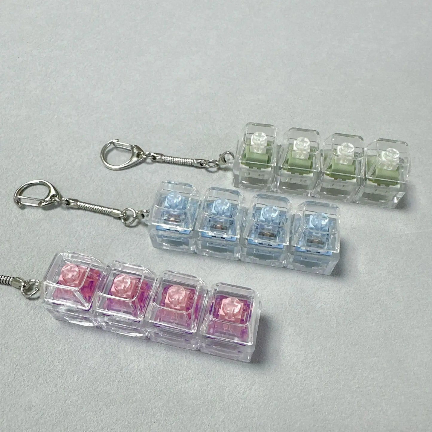 LED Keyboard Keychain Fidget – Clicky Stress Relief Toy