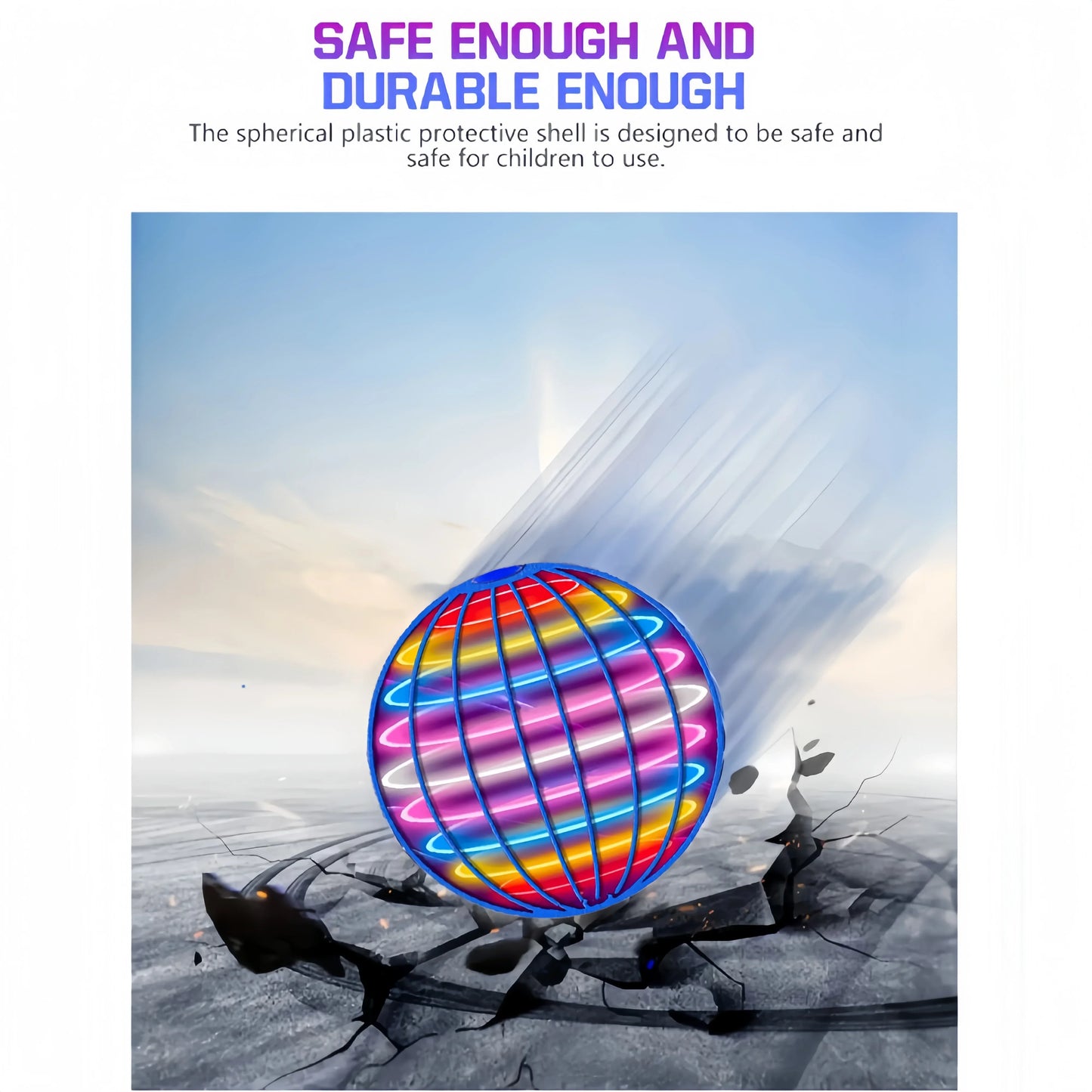 Magic Flying Orb – LED Hover Spinner Ball Toy