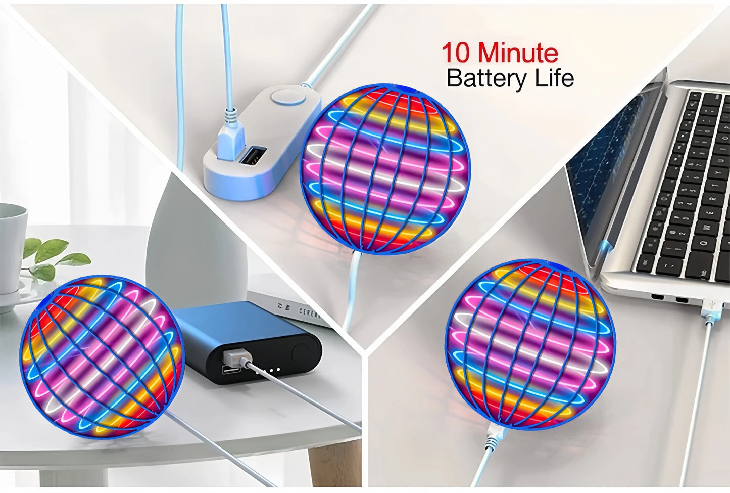 Magic Flying Orb – LED Hover Spinner Ball Toy