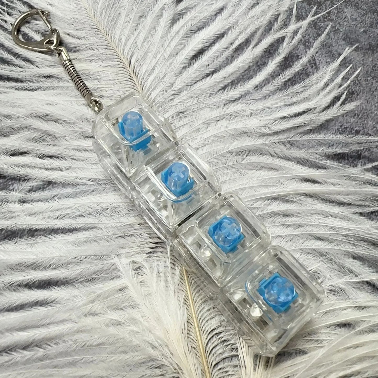 LED Keyboard Keychain Fidget – Clicky Stress Relief Toy