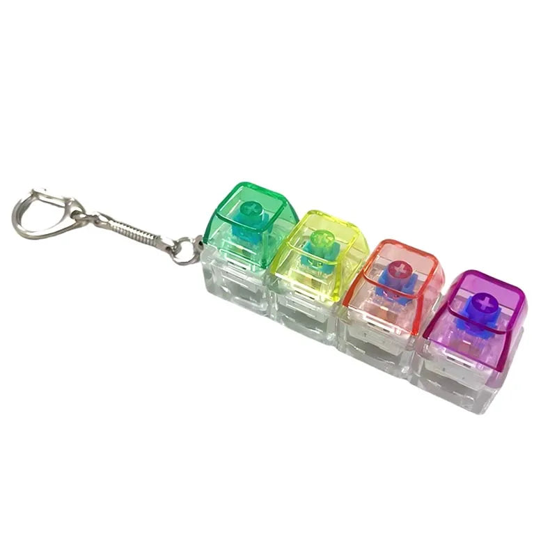 LED Keyboard Keychain Fidget – Clicky Stress Relief Toy