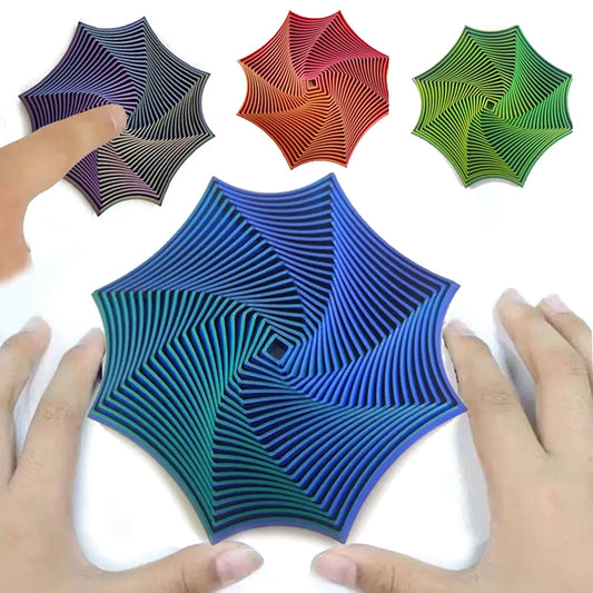 Octagonal 3D Geometric Fidget – Visual Illusion Stress Toy